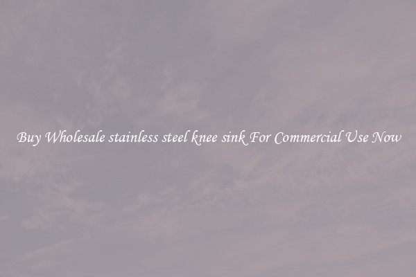 Buy Wholesale stainless steel knee sink For Commercial Use Now