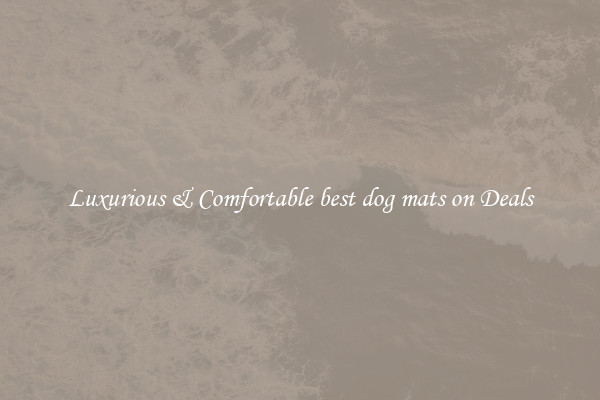 Luxurious & Comfortable best dog mats on Deals