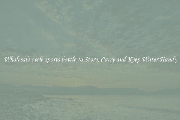 Wholesale cycle sports bottle to Store, Carry and Keep Water Handy