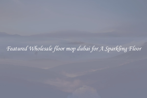 Featured Wholesale floor mop dubai for A Sparkling Floor