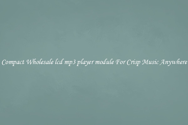 Compact Wholesale lcd mp3 player module For Crisp Music Anywhere