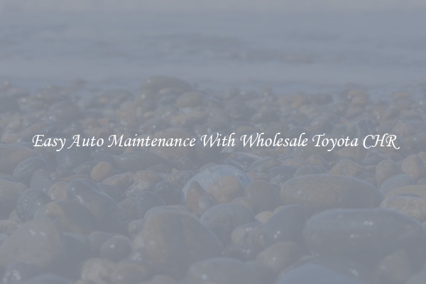 Easy Auto Maintenance With Wholesale Toyota CHR