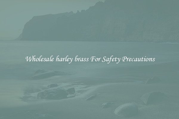 Wholesale harley brass For Safety Precautions