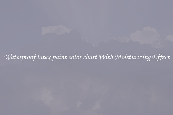 Waterproof latex paint color chart With Moisturizing Effect