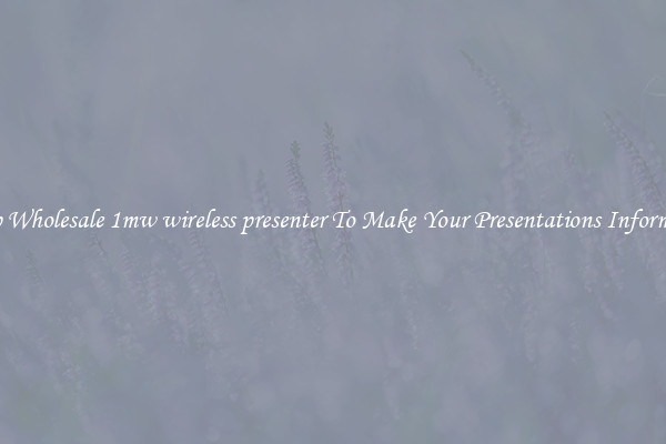 Sharp Wholesale 1mw wireless presenter To Make Your Presentations Informative