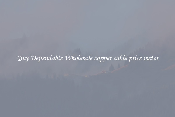 Buy Dependable Wholesale copper cable price meter