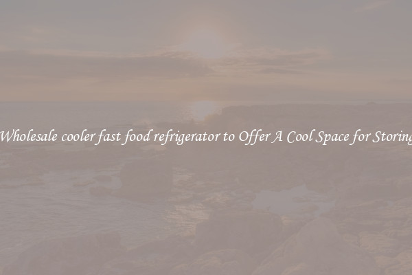 Wholesale cooler fast food refrigerator to Offer A Cool Space for Storing