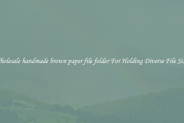 Wholesale handmade brown paper file folder For Holding Diverse File Sizes