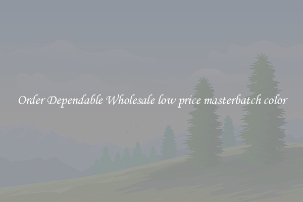 Order Dependable Wholesale low price masterbatch color
