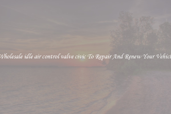 Wholesale idle air control valve civic To Repair And Renew Your Vehicle